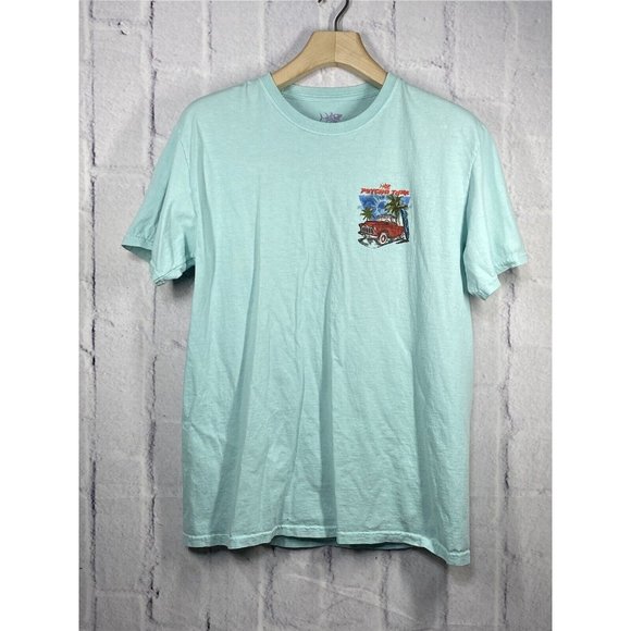 Psycho Tuna Paradise Green T-shirt Size M Classic Truck & Surfboard Longboard - Picture 2 of 10